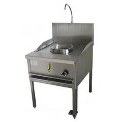 Μονή Επιδαπέδια Εστία Αερίου 40kW 65x80x83cm Vimitex Wok Fuli Mono P-35