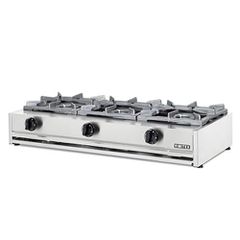 Τριπλή Μαντεμένια Εστία Αερίου 14kW 71x40x20cm Vimitex 0203-K EuroChef