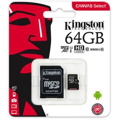 Κάρτα Μνήμης Kingston SDCS2/64GB Canvas Select Plus 64GB Micro SDXC A1 C10
