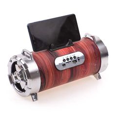Bluetooth Ηχείο Tube Wood Effect-thumb-1