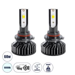 GloboStar® 82026 H10 F2 Line KIT Βασικού Φωτισμού Αυτοκινήτου & Φορτηγού 3rd Generation Can-Bus Series LED CREE CXB COB 30/60W 7000lm DC 12V Αδιάβροχο IP65 Ψυχρό Λευκό 6000K