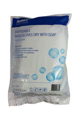 Romed wash gloves dry γάντια-πετσέτα καθαρισμού ασθενών με σαπούνι WGDS-1000 (20 τμχ)