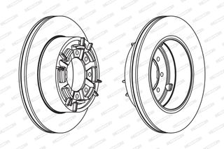 ΔΙΣΚΟΠΛΑΚΑ ΠΙΣΩ Δ/Α ΓΙΑ IVECO DAILY CITYS, DAILY I, DAILY II, DAILY III, DAILY IV, DAILY LINE, DAILY TOURYS, DAILY V, DAILY VI 2.3D-Electric