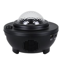 GloboStar® 85817 Μαύρο Επιτραπέζιο Διακοσμητικό Φωτιστικό Ειδικών Εφε NIGHT GALAXY WORLD 3D LED 10W DC 5V 2200mAh Επαναφορτιζόμενο με Bluetooth Speaker - Sound Activated - Καλώδιο Τροφοδοσίας USB και-thumb-2