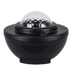 GloboStar® 85817 Μαύρο Επιτραπέζιο Διακοσμητικό Φωτιστικό Ειδικών Εφε NIGHT GALAXY WORLD 3D LED 10W DC 5V 2200mAh Επαναφορτιζόμενο με Bluetooth Speaker - Sound Activated - Καλώδιο Τροφοδοσίας USB και-thumb-3