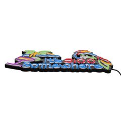 GloboStar® 85854 Φωτιστικό Ταμπέλα Φωτεινή Επιγραφή NEON LED Σήμανσης ITS 5:00 SOMEWHERE PARROT 30W AC 230V με Διακόπτη On/Off Ροζ - Γαλάζιο - Κίτρινο - Πράσινο - Κόκκινο-thumb-3