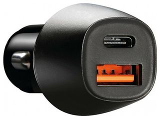 ΦΟΡΤΙΣΤΗΣ ΑΝΑΠΤΗΡΑ ΜΕ 2 ΘΥΡΕΣ USB TYPE A+ TYPE C 12/24V 18W ULTRA FAST CHARGER