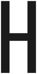 ΑΥΤΟΚΟΛΛΗΤΟ ΓΡΑΜΜΑ ΠΙΝΑΚΙΔΩΝ 60x30cm "H"