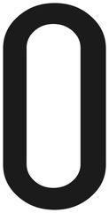 ΑΥΤΟΚΟΛΛΗΤΟ ΓΡΑΜΜΑ ΠΙΝΑΚΙΔΩΝ 60x30 mm "0"