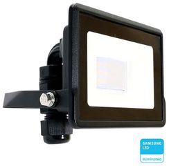 V-TAC Προβολέας LED Samsung chip 20W Ψυχρό λευκό 6500K Μαύρο σώμα με απευθείας σύνδεση 20309