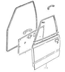 Πόρτα πίσω δεξιά SUZUKI 1983 - 1988 (SS40 / 7500378100) #GENUINE