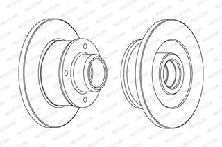 ΔΙΣΚΟΠΛΑΚΑ ΠΙΣΩ Δ/Α ΓΙΑ SEAT CORDOBA, CORDOBA VARIO, IBIZA II, TOLEDO I; VW CORRADO, GOLF I, GOLF II, GOLF III, GOLF IV, JETTA I, JETTA II, PASSAT B2, PASSAT B3/B4, POLO III 1.0-2.2 