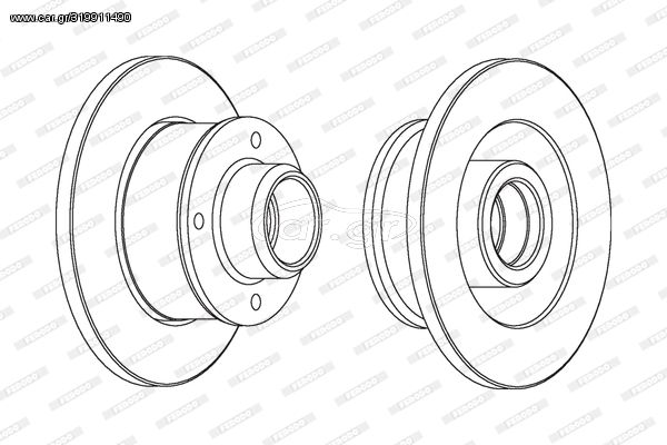 ΔΙΣΚΟΠΛΑΚΑ ΠΙΣΩ Δ/Α ΓΙΑ SEAT CORDOBA, CORDOBA VARIO, IBIZA II, TOLEDO I; VW CORRADO, GOLF I, GOLF II, GOLF III, GOLF IV, JETTA I, JETTA II, PASSAT B2, PASSAT B3/B4, POLO III 1.0-2.2 