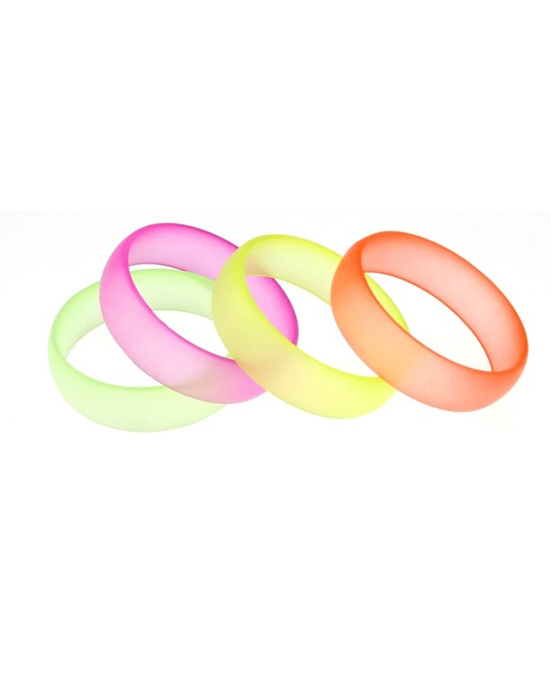 Neon Asst. Transparent Frosted Bangles