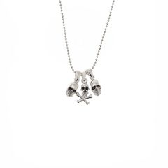 Triple Skull & Skull and Crossbones Necklace