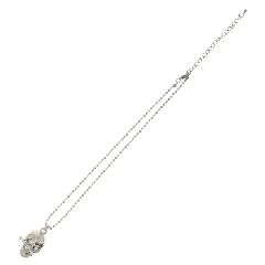 Silver Skull Necklace with Moving Jaw-thumb-2