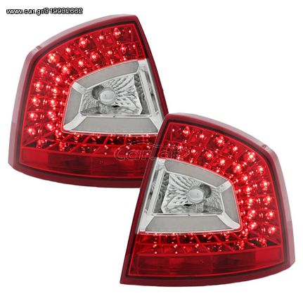 Πισινά Φανάρια Set Για Skoda Octavia 1Z 04-13 Sedan Led Red/Crystal LΗ GRΟUΡ