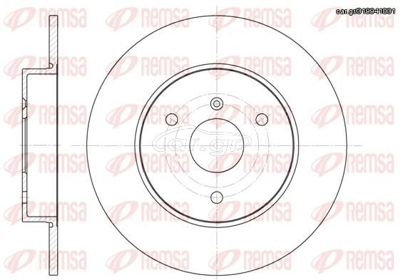 Δισκόπλακα REMSA 661700 για Smart 451 800cc CDi 45ps 2007