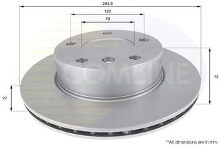 Δισκόπλακα COMLINE ADC1716V για BMW 1 E81 2000cc 116 122ps 2008 2011