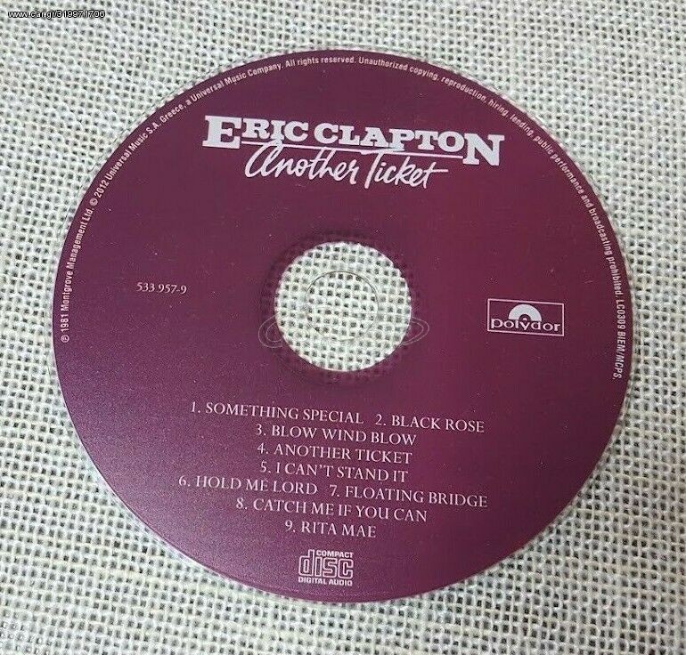Eric Clapton – Another Ticket CD Greece 2012'