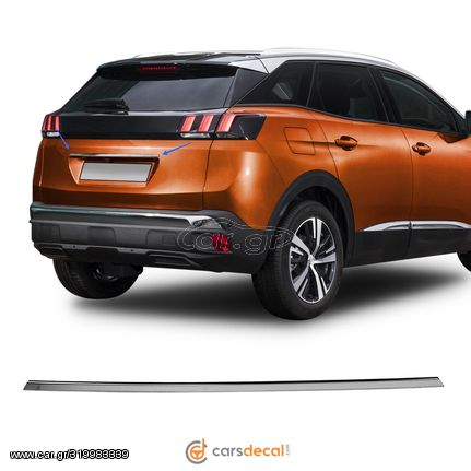 Peugeot 3008 Νίκελ Διακοσμητική Λωρίδα Πινακίδας