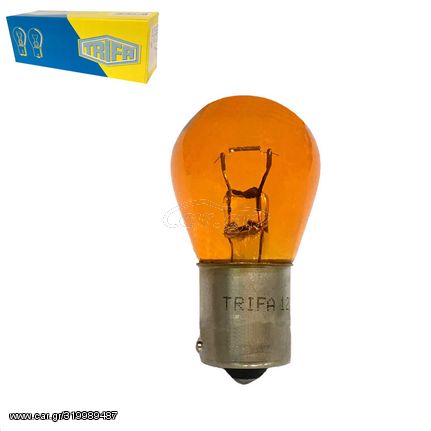 Λάμπα Φλας PY21W ΒΑU15S Πορτοκαλί 12Volt 21watt Τrifa 80381 1 Τεμάχιο