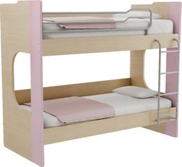 Παιδικό Κρεβάτι Κουκέτα Santella Ροζ, για Στρώμα 90x190 εκ.