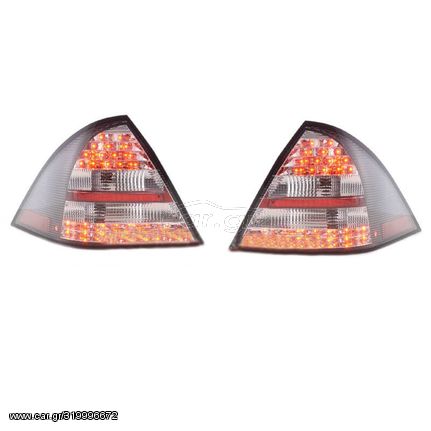 Πισινά Φανάρια Set Για Mercedes-Benz C-Class W203 00-04 Led Μαύρα Sonar