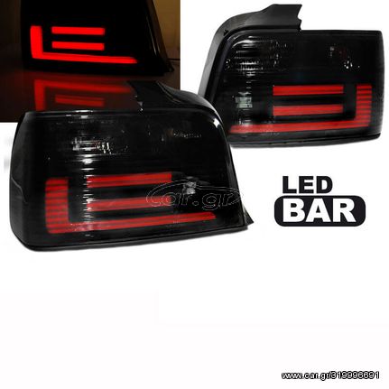 Πισινά Φανάρια Set Για Bmw 3 E36 Sedan 90-99 Led Bar Μαύρα/Φιμέ Reliable Auto Parts