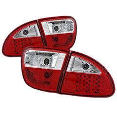 Πισινά Φανάρια Set Για Seat Leon 1M 99-05 Led Κόκκινο/Crystal Sonar