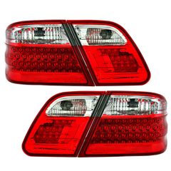 Πισινά Φανάρια Set Για Mercedes-Benz E-Class W210 95-02 Led Κόκκινο/Crystal Eagle Eyes