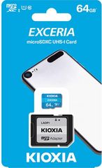 KIOXIA MICRO SD 64GB WITH ADAPTER UHS I U1 M203 - (LMEX1L064GG2)