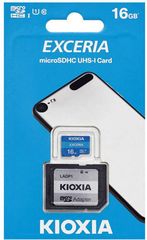 KIOXIA MICRO SD 16GB WITH ADAPTER UHS I U1 M203 - (LMEX1L016GG2)