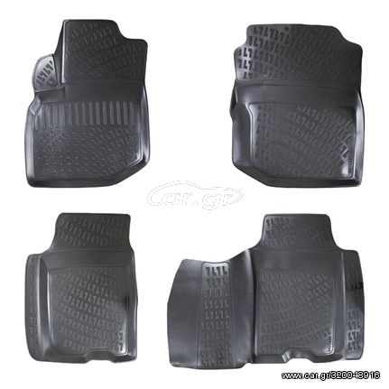 Πατάκια Σκαφάκια 3D Από Λάστιχο TPE Για Honda Jazz/ Honda Fit 2007-2014 Rizline 4 Τεμάχια Μαύρα