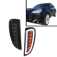 Μπροστινά Φλας Για Porsche Cayenne 06-10 Smoke Led Με DRL 2 Τεμάχια