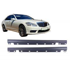 Πλαινά Μασπιέ Για Mercedes-Benz S-Class W221 06-13 Amg S65 Look Long Από Abs Πλαστικό 2 Τεμάχια