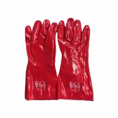 Γάντια Πετρελαίου Μεγάλα Pvc 10 - XL Κόκκινα 33 cm 2 Τεμάχια