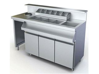 ΠΡΟΣΦΟΡΑ!!! Ανοξείδωτο Bar Station ουδέτερο BS NEUTRAL 184, 184x80x111cm inox 304