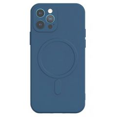 Θήκη Real Smooth Silicone Magsafe Apple iPhone 13 Pro Max (6.7") Navy Blue