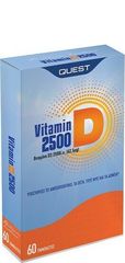 Quest Vitamin D3 2500iu Συμπλήρωμα Bιταμίνης D3 για Ανοσοποιητικό & Οστά 60ταμπλέτες