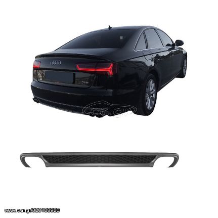 Diffuser Πίσω Προφυλακτήρα Για Audi A6 C7 Pre-Facelift 11-14 Sedan / Avant S-Line Look Από Abs Πλαστικό 1 Τεμάχιο