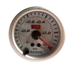 Όργανο Υποπίεσης Αέρα Vacuum Auto Gauge Λευκό 52mm Με 7 Χρώματα