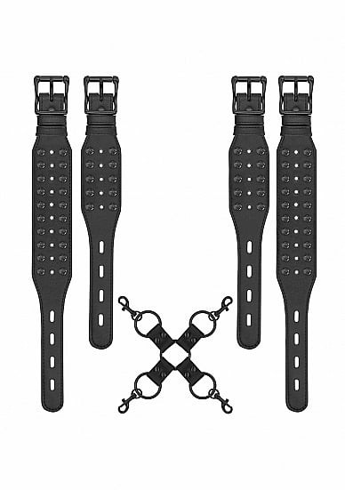 Ouch! Skulls and Bones - Hogtie with Spikes - Black