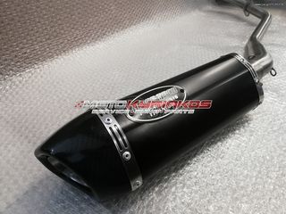 SYM VF 185 EURO 5 Εξάτμιση Racetech Black Carbon-thumb-1