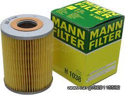 ΦΙΛΤΡΟ ΛΑΔΙΟΥ BMW 2000-2500 / E12 / 23 / 24 ΧΑΡΤ. MANN-FILTER H-1038