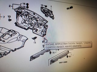 ΤΑΠΑ ΠΑΤΩΜΑΤΟΣ ΟΔΗΓΟΥ HONDA CIVIC 3DR-4DR-5DR HYBRID '01-'05 (84202S5A000ZA)