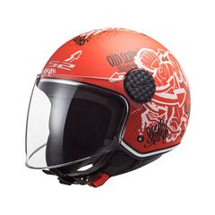 ΚΡΑΝΟΣ JET SPHERE LUX OF558 SKATER MAT RED| LS2