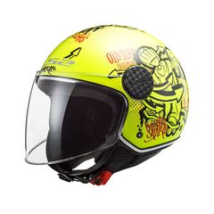 ΚΡΑΝΟΣ JET SPHERE LUX SKATER OF558 H-V YELLOW| LS2