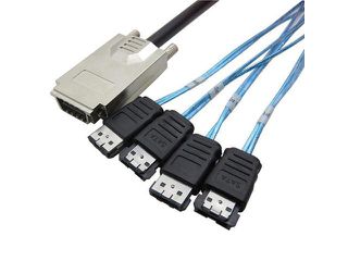 Mini SAS 34P SFF 8470 4x E SATA 7P INFINIBAND TO 4 ESATA 1M Cable