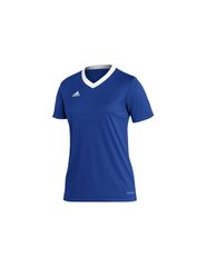 Adidas Entrada 22 Γυναικείο Αθλητικό T-shirt Fast Drying με V Λαιμόκοψη Navy Μπλε HG3947